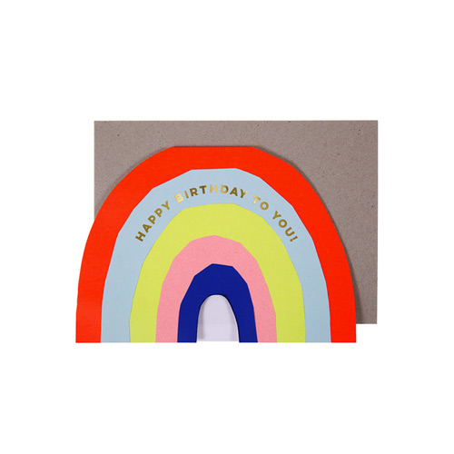 meri meri ♥Neon Rainbow Birthday Card(15-3525H)